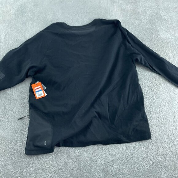 Bass Outdoor Hiker Henley Shirt XL Black Beauty Long Sleeve Cotton NWT 4216 - Picture 2 of 11